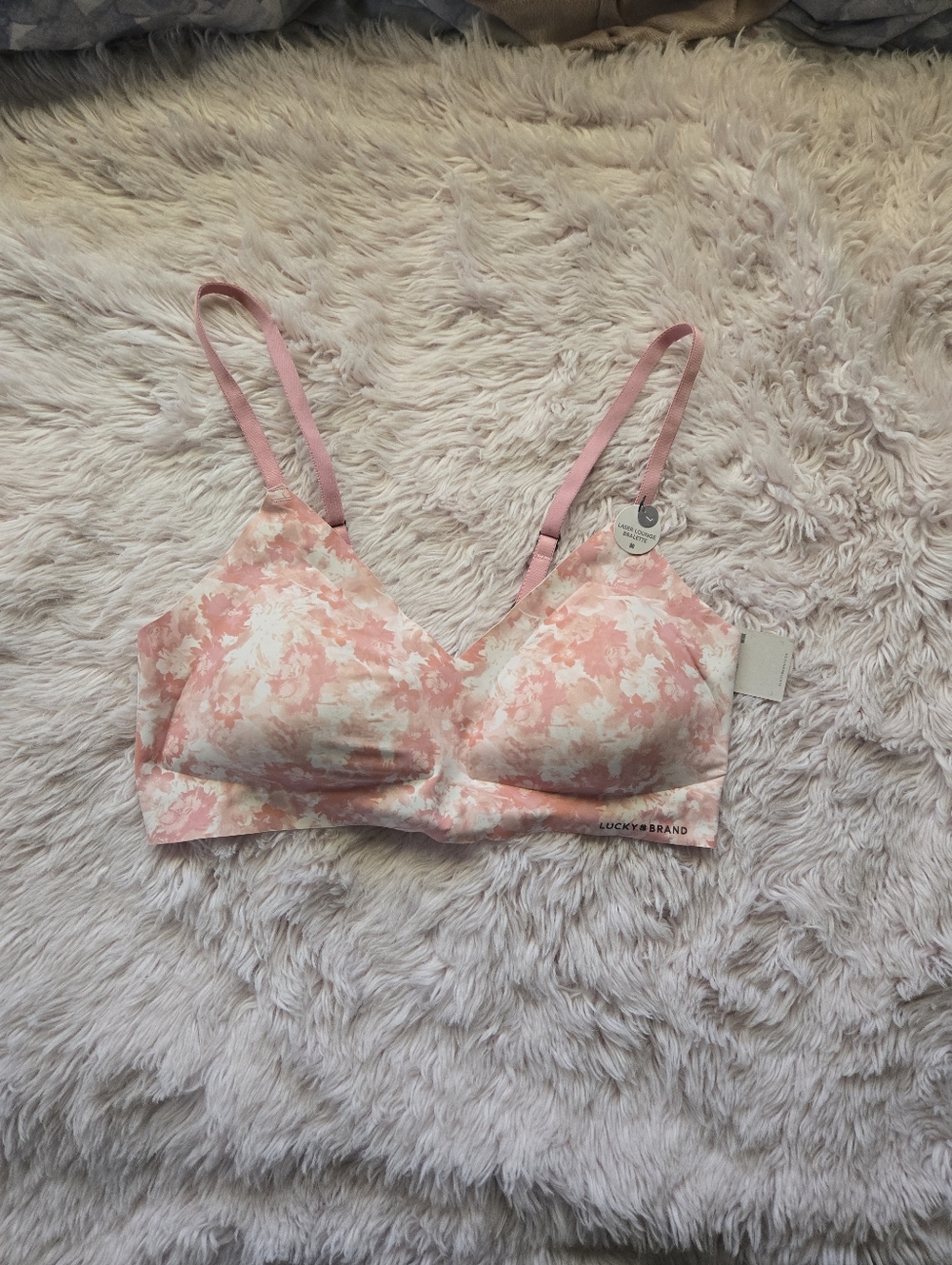 NWT Lucky Brand Pink Floral Bra